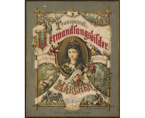 Verwandlungsbilderbuch - - Theodor von Pichler. Transparent-Verwandlungsbilder zu sechs der schönsten Märchen. Stuttgart, Wei