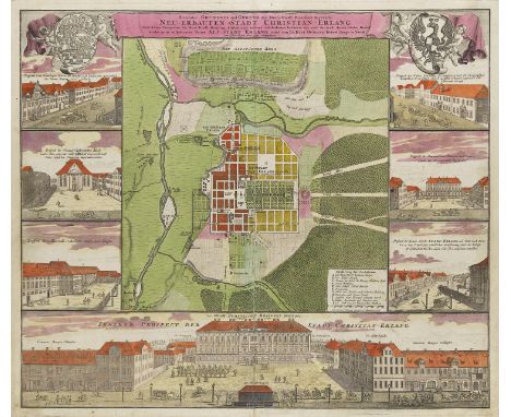 Bayern - - Johann Baptist Homann. 2 teilkolorierte Kupferstichkarten. Um 1730. Je (in Punkten) unter Passepartout montiert. E