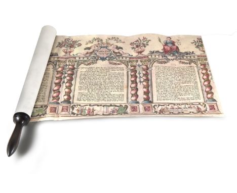 Judaica - - (Das Buch Esther, Megilla) Codex Kaufmann A14. Mit 8 großformatigen allegorischen Figuren u. 16 Vignetten u. zahl