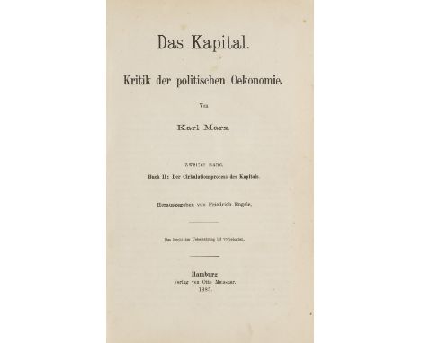 Sozialismus - - Karl Marx. Das Kapital. Kritik der politischen Oekonomie. 2. Bd. Buch II. Der Circulationsprocess des Kapital