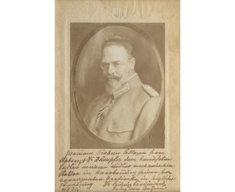 Bayern - - Ludwig Ferdinand von Bayern. Eigenhändige Widmung mit Unterschrift des Prinzen von Bayern unterhalb einer mont. Po