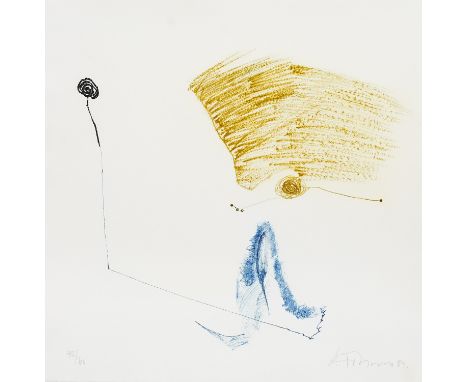 Gerhard Hoehme.  (1920 Greppin - 1989 Neuss). Die Schnur ist die plastische Form des Heraklit'schen Denkens. Mit drei Origina