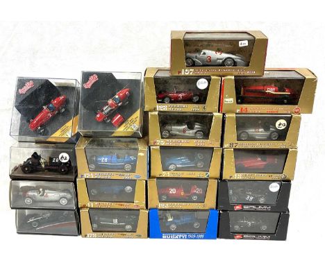 Brumm &amp; Quartzo 1/43rd Scale - Group of Race &amp; Grand Prix Cars. To include Brumm R14 Fiat Mefistofele Eldridge 320 HP