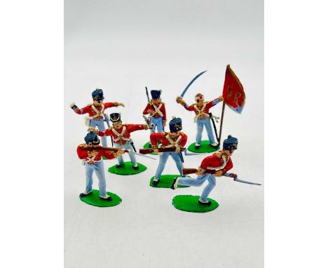 Timpo Solids - Set Ref: 310 - Battle of Waterloo British Army Set, First Issues circa, 1958, comprising: 8 x British Infantry