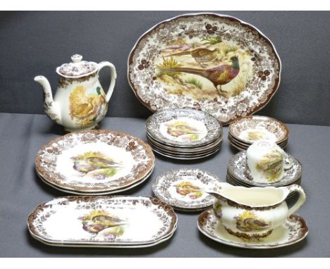 ROYAL WORCESTER PALISSY GAME SERIES CHINA, approximately thirty pieces