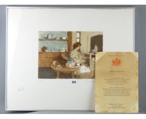 BERNARD DUNSTAN Limited edition print - 'Morning Toast', signed in pencil with certificate, 23 x 32cms