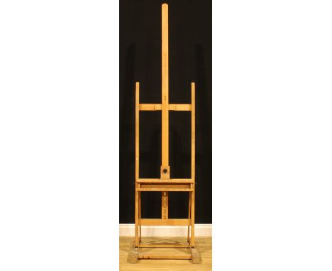 A beech folding artist’s easel 