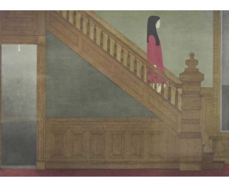 Will Barnet, The Girl on the Stairs,modern print, 59x81cm.Condition report:The print is in very good condition, with no evide