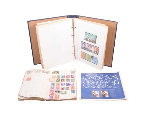 Ace GB Simplified ring-binder stamp album, containing a small collection of GB stamps, mostly 1970s, 1980s; and The Boys' Own