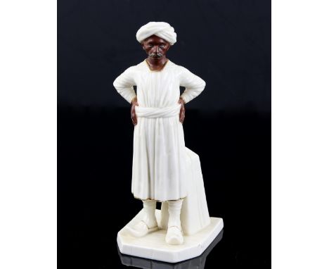 Royal Worcester figure of a Hindoo from the Countries of the World series modelled by James Hadley, his head and hands realis
