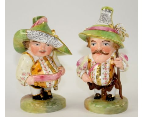 Two Royal Crown Derby Mansion House Dwarfs, both XLV, tallest 18cm, boxed. (2).   First quality. Overall good condition. No c