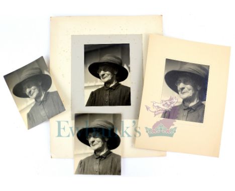 Edward Hillsworth, (1867-1941) Bromide print The Queen of the Harbour titled, annotated and signed with initials and dated '3