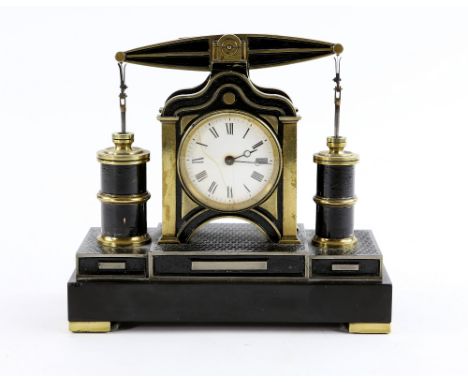 Late 19th century French novelty timepiece in the form of a beam engine, movement by Guilmet of Paris. Realistically modelled