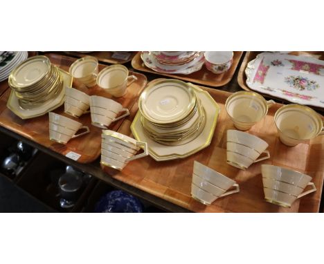 Paragon English fine bone china tea and dinnerware items to include; teacups, milk jug, various plates, saucers etc. (2)(B.P.