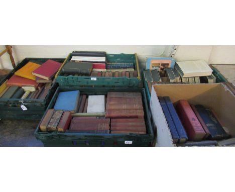 Seven boxes of assorted books to include Bell, The Diary of Samuel Pepys, various volumes. The Political History of England b