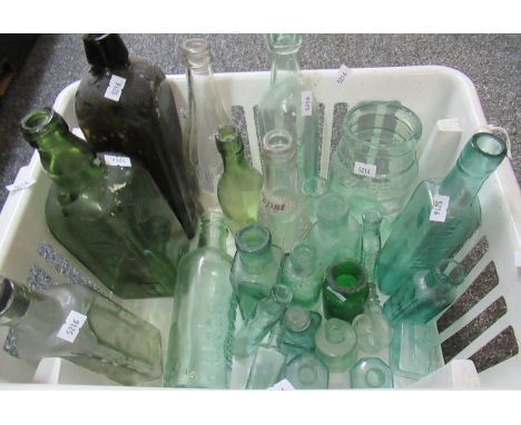 Collection of vintage chemist and other bottles, one marked S.B Sketch &amp; Co, Johnston. (B.P. 21% + VAT)