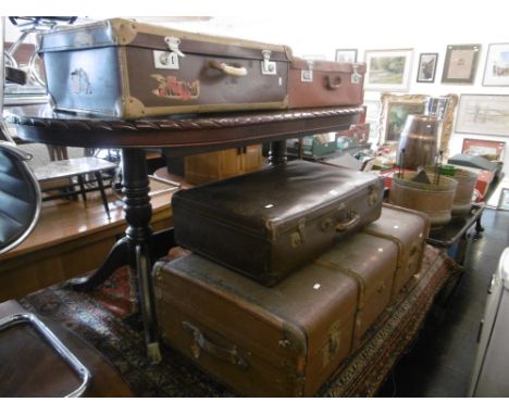 A quantity of old cases and a trunk