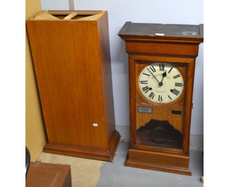 Oak cased National Time Recorder Co. Ltd., clock, 