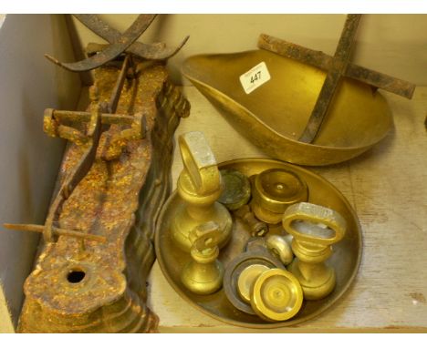 VINTAGE SCALES WITH BRASS WEIGHTS
