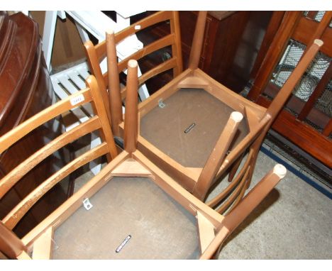 4 RETRO LADDER BACK CHAIR FRAMES  