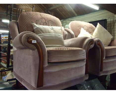 2 SEATER SOFA AND 2 ARMCHAIRS 