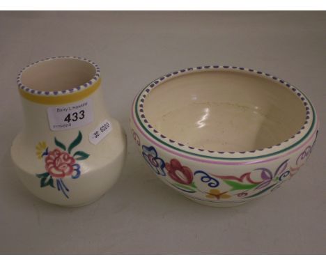 POOLE POTTERY BOWL AND VASE 