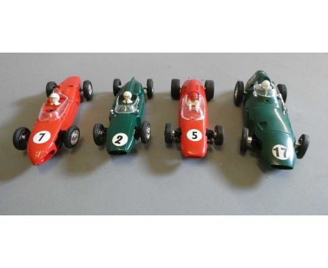 Three Airfix MRRC slot cars comprising Vanwall, Ferrari Copper and No.5 single seat race car, good (Est. plus 24% buyer's pre