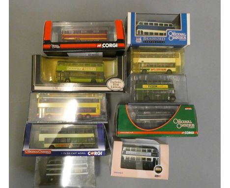 Diecast model buses by Corgi and others, mixed prototypes. All items boxed, excellent (Est. plus 24% buyer's premium inc. VAT