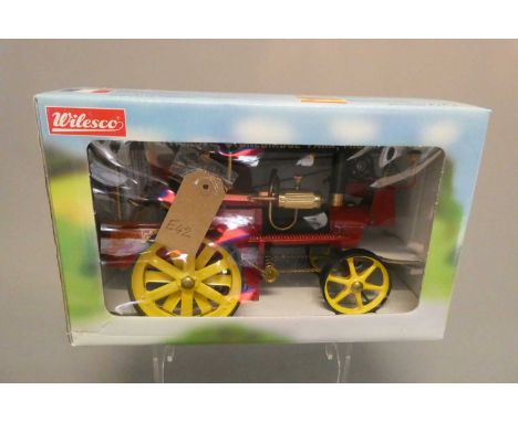 Wilesco D409 Traction engine T. Pettygrove in red with LED lights, boxed, mint (Est. plus 24% buyer's premium inc. VAT)