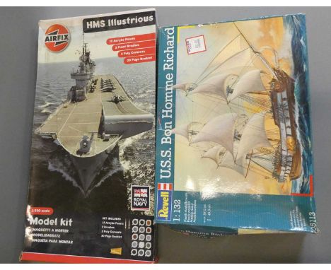 Twenty Five plastic construction kits, all military navy subjects by Airfix and others, all items boxed, unchecked for comple