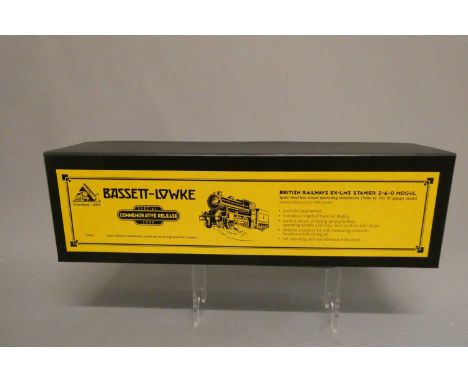 Corgi Basset-Lowke live steam 2-6-0 Mogul locomotive and tender finished in BR black Mix-traffic livery, boxed, mint (Est. pl