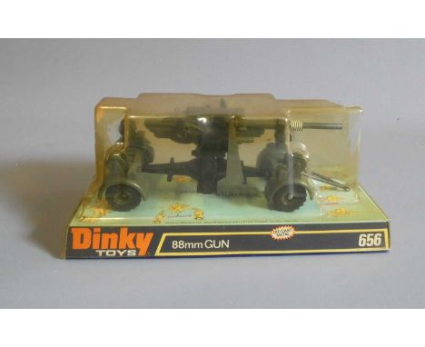 Dinky 656 88mm field gun, box fair/poor, model excellent (Est. plus 24% buyer's premium inc. VAT)