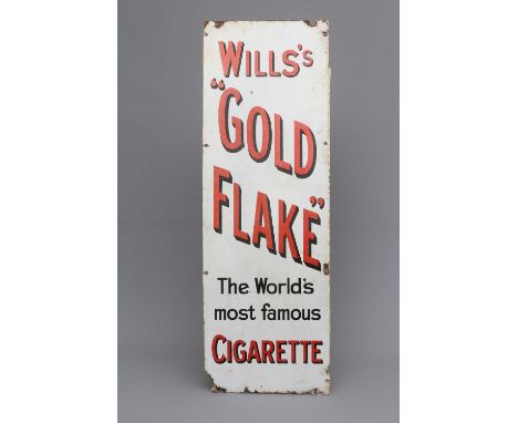 Wills's "Gold Flake" enamel advertising sign, 12" x 35 3/4" (Est. plus 24% buyer's premium inc. VAT)Condition Report: General