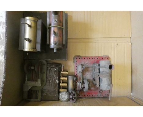 Playworn Mamod and steam boilers and other engine parts including DC Hot Air engine, most items poor (Est. plus 24% buyer's p