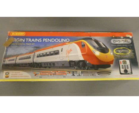 Hornby Virgin Pendolino digital train set, boxed, good to excellent (Est. plus 24% buyer's premium inc. VAT)