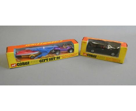 Corgi Whizzwheels Gift Set No 26 with Beach Buggy and 418 London Taxi, boxes good+, models good to excellent (Est. plus 24% b