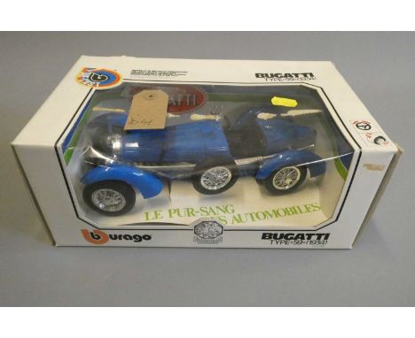 Burago Bugatti Type 59 in blue, boxed, excellent (Est. plus 24% buyer's premium inc. VAT)