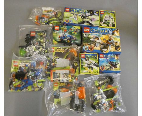 Mixed Lego sets including Chima, Power Miners and Alien conquest, boxed and loose sets with instructions, used and unchecked 