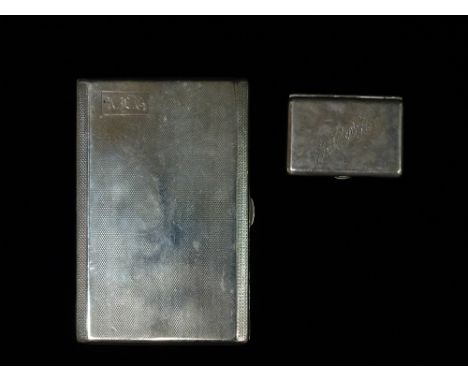 Silver Cigarette Case - A silver cigarette case with engine turned decoration, Birmingham 1935, maker's mark for Walker &amp;