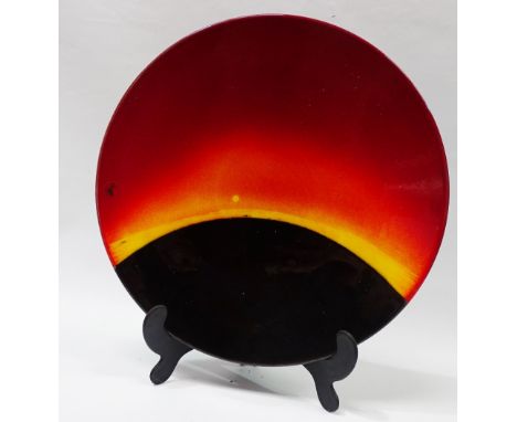 Poole Pottery - A large limited edition charger, Eclipse collection, designed by Alan Clarke and numbered 100, with original 