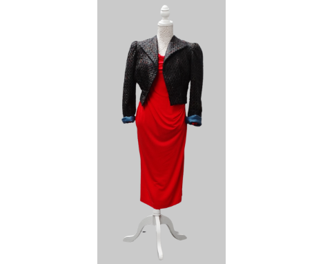 Vintage Fashion - A Vivienne Westwood Anglomania Collection red 'Drape' dress, length 102cm, size extra large, together with 