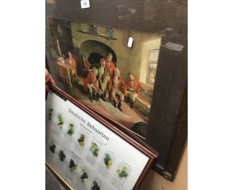 Oak framed interior print and another 