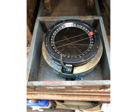 A cased WWII Type P8 military compass. 