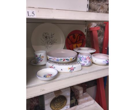 10 items of Poole pottery 