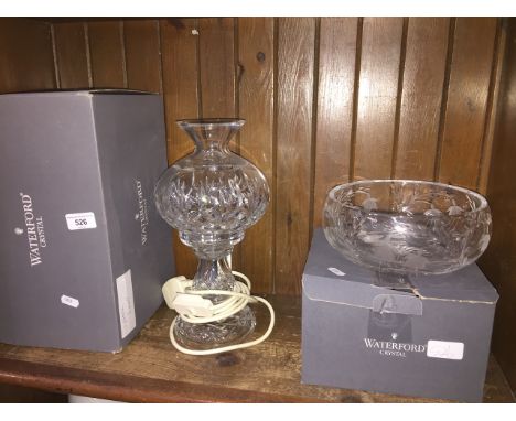 Waterford crystal table lamp and Waterford crystal bowl - both with boxesCondition: no signs of any damage or repairs to eith