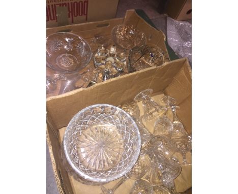Two boxes of glassware 