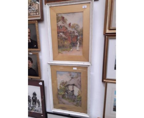 John Abernethy Lynas-Gray (British 1869-1940), 'A Worcester Cottage' & 'Welford-On -Avon', pair of watercolours, both signed 