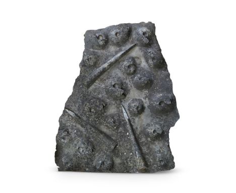 AN AMMONITE AND SEA SNAIL FOSSIL PANEL  130cm high      