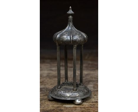 An early Victorian silver model of a temple, London 1852, 57.4 grams/1.85 ozt 