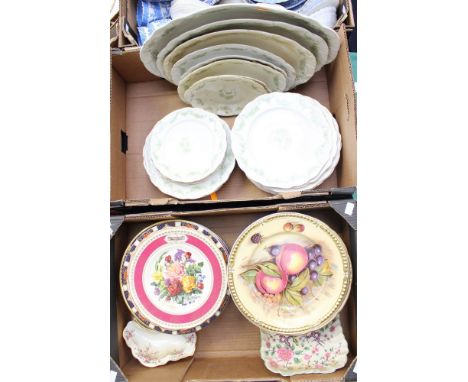 A collection of cabinet plates to include Minton and Aynsley; together with an early 20th Century, Staffordshire part dinner 